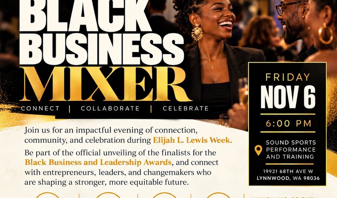 BOBE Black Business Mixer flyer: Friday, November 6 at 6 PM, Sound Sports Performance and Training. Check the RSVP page for current venue details.